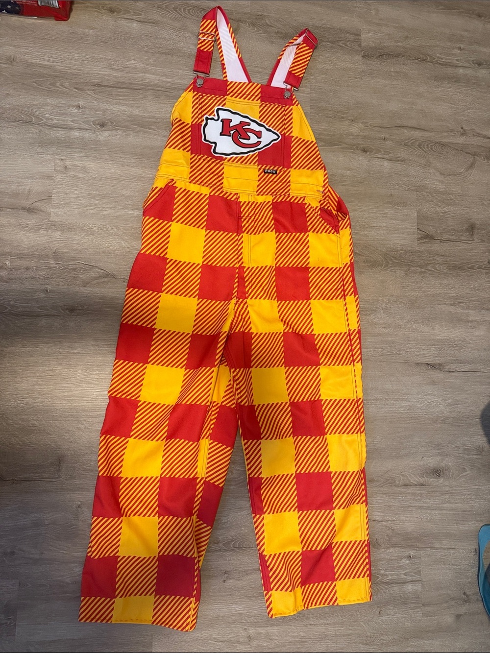 Kansas City Chiefs Plaid Overalls
